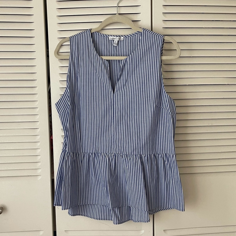 NWOT Striped Sleeveless Top